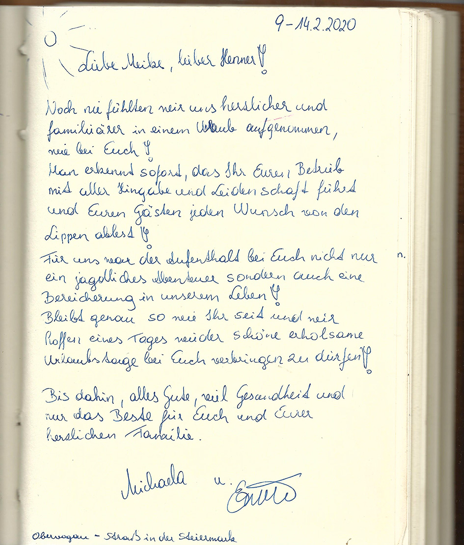 Okaturua Hunting Gästebuch
