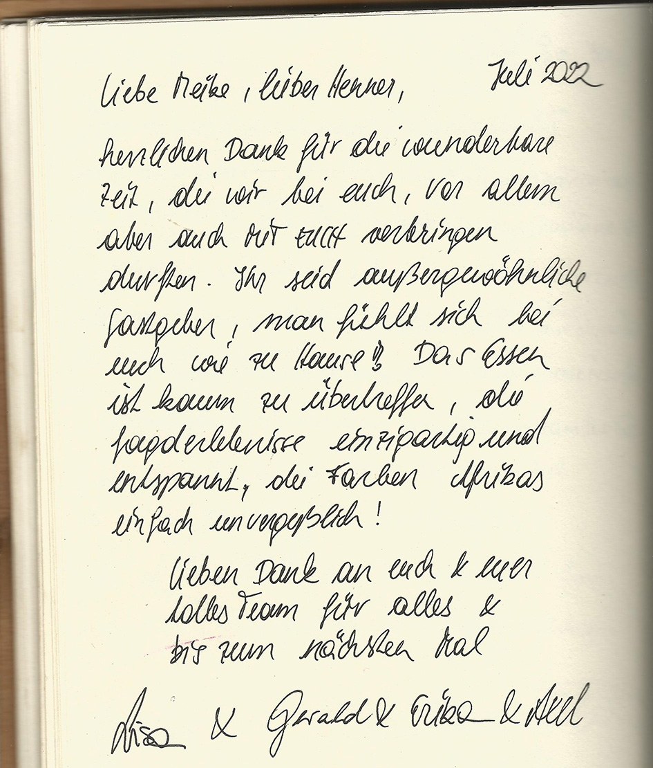 Okaturua Hunting Gästebuch
